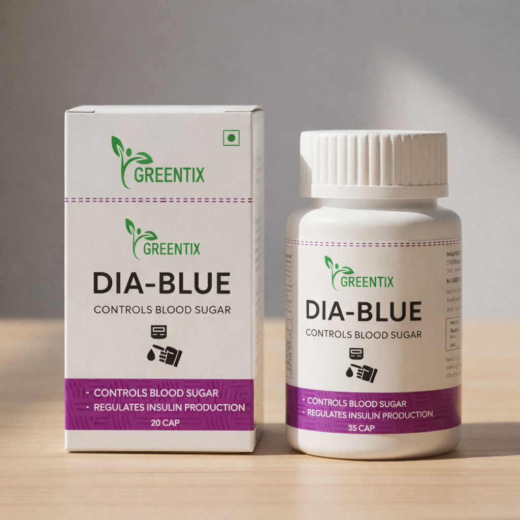 Greentix DIA-BLUE Capsules 100% Ayurvedic Diabetes Care