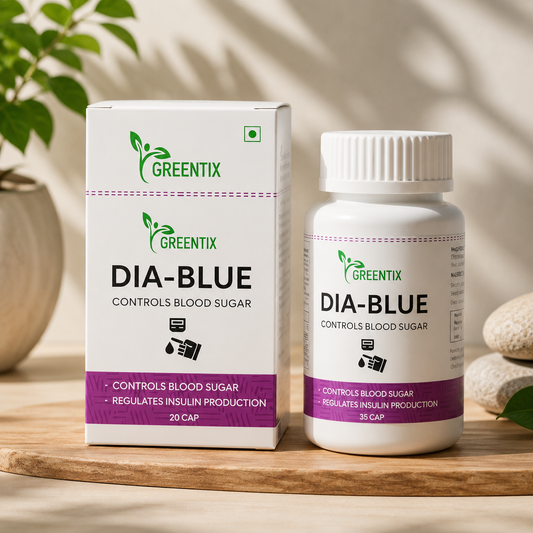 Greentix DIA-BLUE Capsules 100% Ayurvedic Diabetes Care