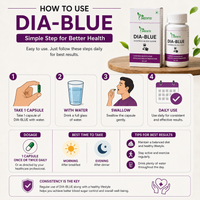 Greentix DIA-BLUE Capsules 100% Ayurvedic Diabetes Care